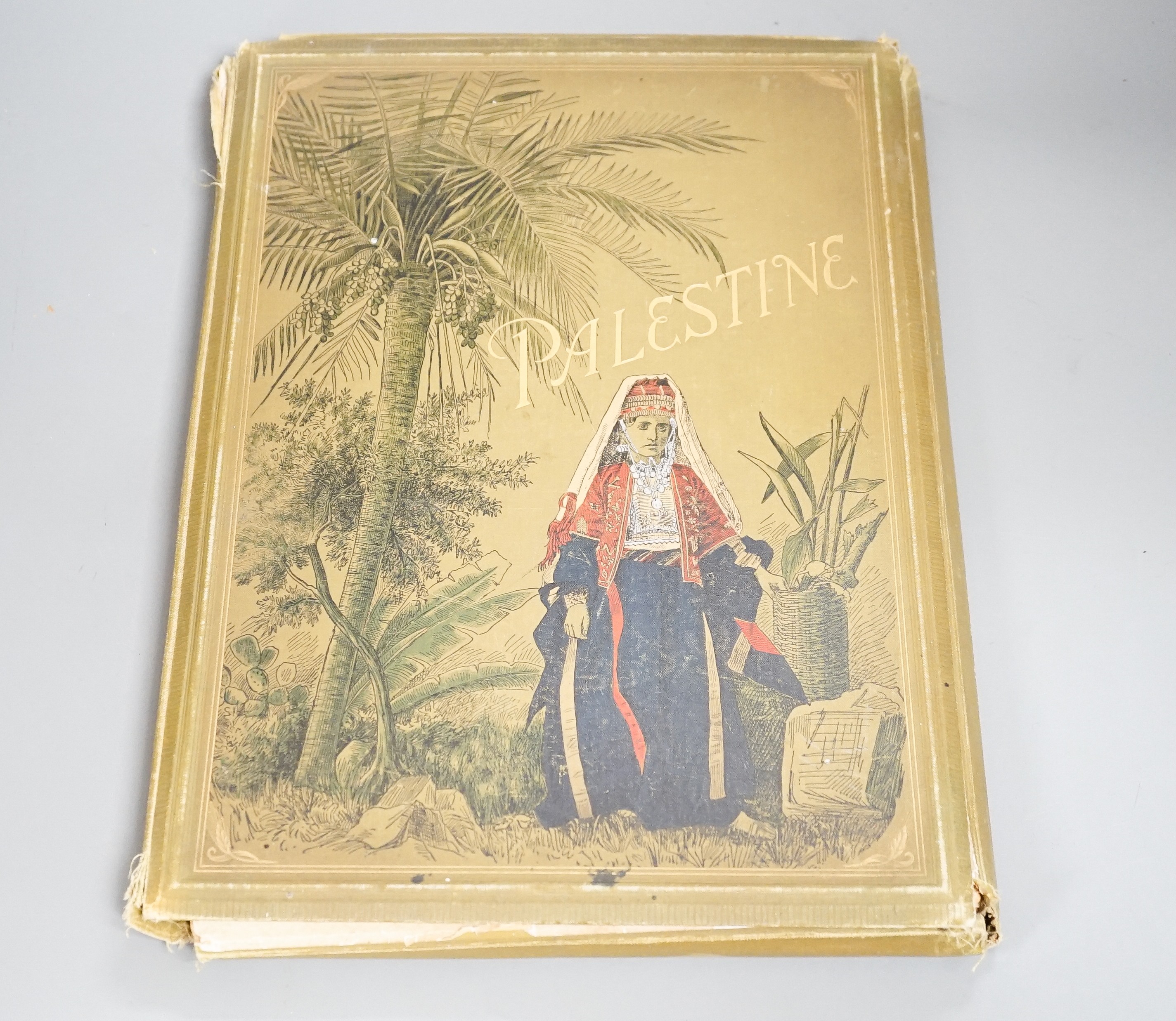 Palestine album, Oriental collection published by Bonfils & Cie, containing titled photographic views, 34 x 25cm